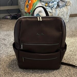 Itzy Ritzy Eras Midi Diaper Bag Backpack in Espresso Brown